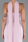 Long Powder Color Mermaid Evening Gown ABU5282