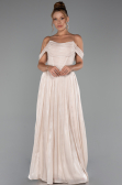 Long Beige Chiffon Cocktail Dress ABU5283