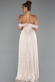 Long Beige Chiffon Cocktail Dress ABU5283
