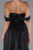 Long Black Chiffon Cocktail Dress ABU5283