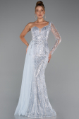 Long Light Blue Beaded Evening Dress ABU5269