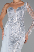 Long Light Blue Beaded Evening Dress ABU5269