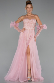 Long Powder Color Evening Dress ABU5291