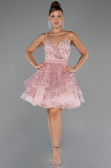 Short Powder Color Party Dress ABK2435