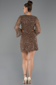 Short Brown Scaly Party Dress ABK2438