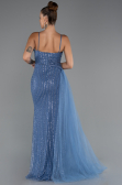 Long Indigo Beaded Evening Dress ABU5297