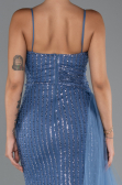 Long Indigo Beaded Evening Dress ABU5297