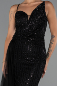 Long Black Beaded Evening Dress ABU5297