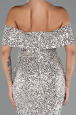 Midi Beige Party Dress ABK2440