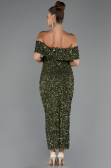 Midi Olive Drab Party Dress ABK2440