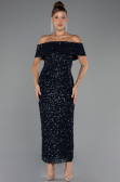 Midi Navy Blue Party Dress ABK2440