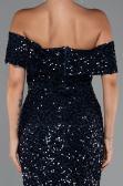 Midi Navy Blue Party Dress ABK2440