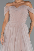 Long Powder Color Evening Dress ABU5302