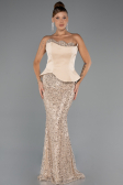 Long Gold Beaded Evening Dress ABU5303