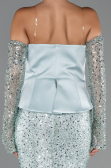 Long Mint Beaded Evening Dress ABU5303