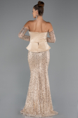 Long Gold Beaded Evening Dress ABU5303