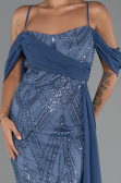 Long Indigo Beaded Evening Dress ABU5316