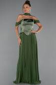 Long Olive Drab Chiffon Evening Dress ABU5327