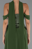 Long Olive Drab Chiffon Evening Dress ABU5327