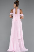 Long Powder Color Chiffon Evening Dress ABU5327