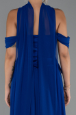 Long Sax Blue Chiffon Evening Dress ABU5327