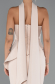 Long Beige Mermaid Prom Dress ABU5329
