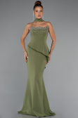 Long Olive Drab Mermaid Prom Dress ABU5329