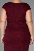 Long Burgundy Formal Plus Size Dress ABU5317