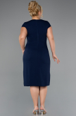 Midi Navy Blue Plus Size Cocktail Dress ABK2445