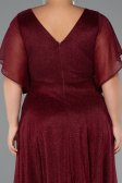 Long Burgundy Plus Size Evening Dress ABU5323