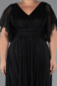 Long Black Plus Size Evening Dress ABU5323