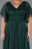 Long Emerald Green Plus Size Evening Dress ABU5323
