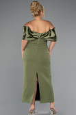 Midi Olive Drab Plus Size Cocktail Dress ABK2379