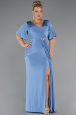 Long Indigo Plus Size Evening Dress ABU5287