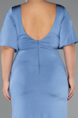 Long Indigo Plus Size Evening Dress ABU5287