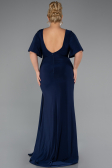 Long Navy Blue Plus Size Evening Dress ABU5287
