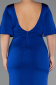Long Sax Blue Plus Size Evening Dress ABU5287