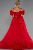 Red Long Plus Size Haute Couture Dress ABU3623