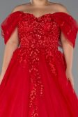 Red Long Plus Size Haute Couture Dress ABU3623