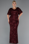 Long Burgundy Formal Plus Size Dress ABU5318