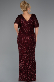 Long Burgundy Formal Plus Size Dress ABU5318