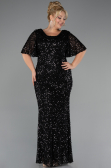 Long Black Formal Plus Size Dress ABU5318