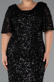 Long Black Formal Plus Size Dress ABU5318