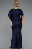 Long Navy Blue Plus Size Evening Dress ABU3280