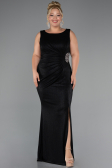 Long Black Plus Size Evening Dress ABU5231