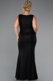 Long Black Plus Size Evening Dress ABU5231
