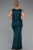 Long Emerald Green Plus Size Evening Dress ABU5231