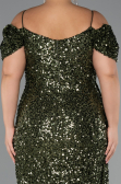 Long Olive Drab Plus Size Evening Gown ABU5232