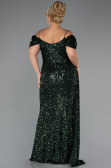 Long Emerald Green Plus Size Evening Gown ABU5232