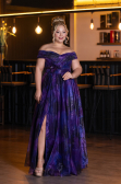 Long Purple Plus Size Evening Gown ABU5263